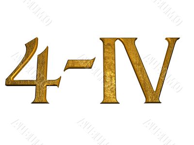 3d golden normal numbers and with Roman numeral 3d golden normal numbers and with Roman numeral