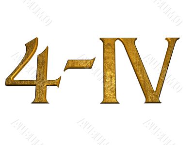 3d golden normal numbers and with Roman numeral 