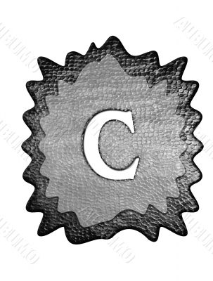 3d Letter a in metal, on a white isolated background. 3d Letter a in metal, on a white isolated background.