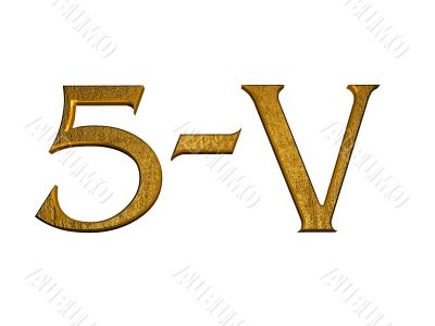 3d golden normal numbers and with Roman numeral 