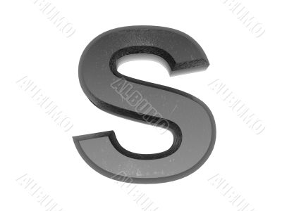 3d alphabet a in metal, on a white isolated background. 3d alphabet a in metal, on a white isolated background.