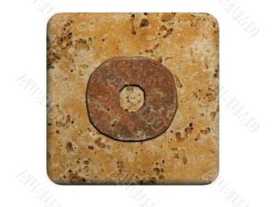 3d Letter a in stone, on a white isolated background. 3d Letter a in stone, on a white isolated background.