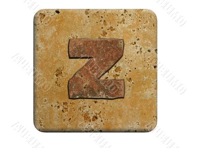 3d Letter a in stone, on a white isolated background. 3d Letter a in stone, on a white isolated background.
