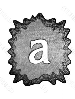 3d Letter a in metal, on a white isolated background. 3d Letter a in metal, on a white isolated background.
