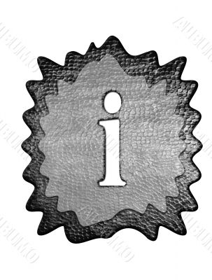 3d Letter a in metal, on a white isolated background. 3d Letter a in metal, on a white isolated background.
