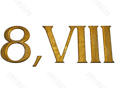 3d golden normal numbers and with Roman numeral 