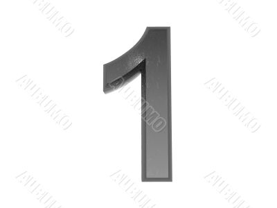 3d metal numbers , in metal on a white isolated background. 