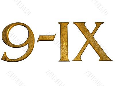 3d golden normal numbers and with Roman numeral 