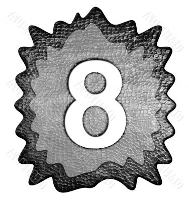 3d metal eight number 