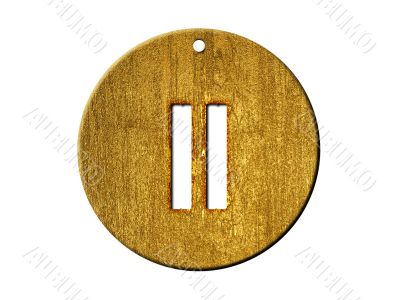 3d golden roman numeral 