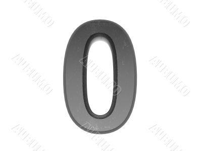 3d metal numbers , in metal on a white isolated background. 