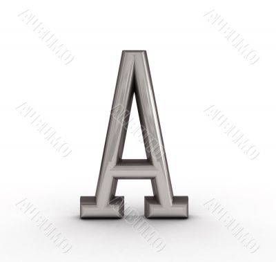 One letter of golden alphabet One letter of golden alphabet