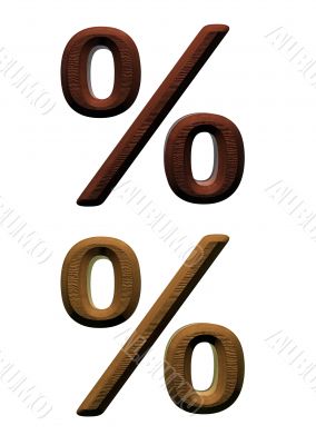 3d wooden percent 