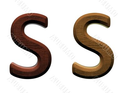 one letter of wooden alphabet. one letter of wooden alphabet.