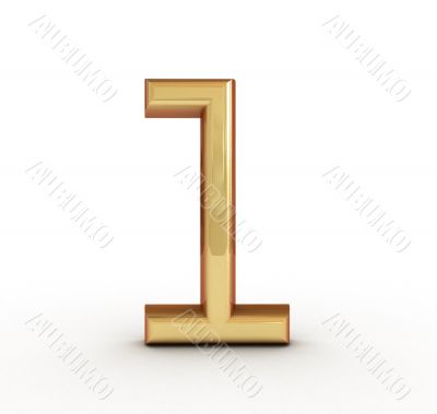 3d golden number 1 