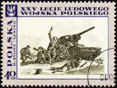 Tank attack on post stamp Tank attack on post stamp