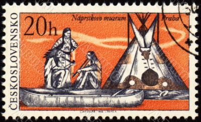 Picture from injun life on post stamp