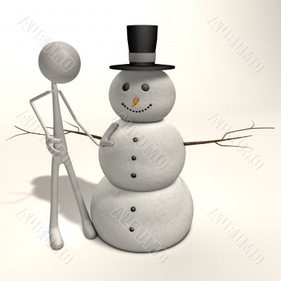stickman - snowman