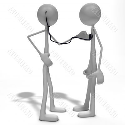 figure with stethoscope figure with stethoscope