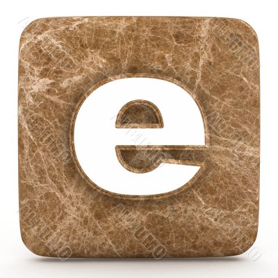 Letter a in Marble, on a white isolated background.