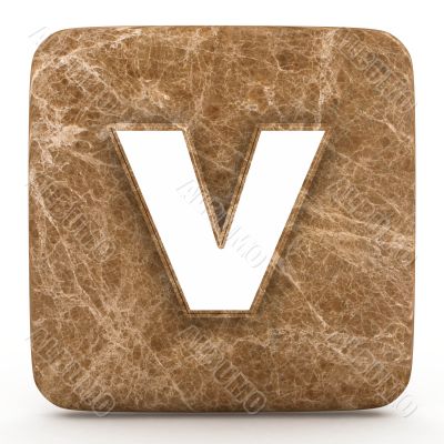 Letter a in Marble, on a white isolated background.