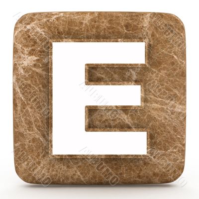 Letter a in Marble, on a white isolated background. 