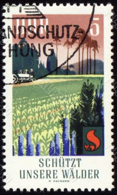 Post stamp devoted to forest protection