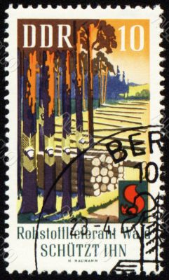 Post stamp devoted to forest protection