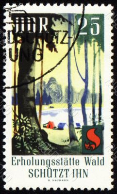 Post stamp devoted to forest protection