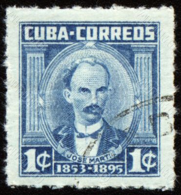Jose Marti on post stamp
