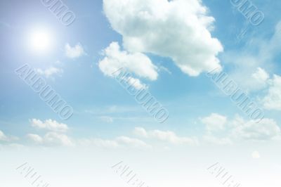 sunlight on blue sky
