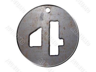 3d metal disc four number