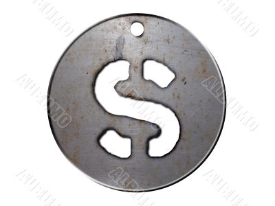 one letter of metallic disc alphabet one letter of metallic disc alphabet