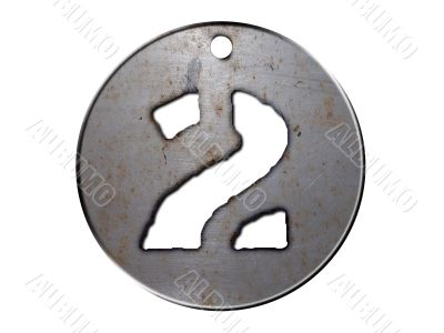 3d metal disc two number