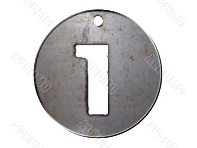 3d metal disc one number