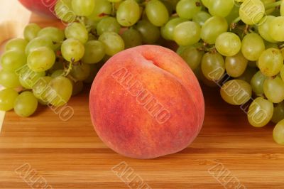  peach with grape   