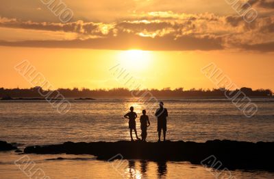 Three young fishermen