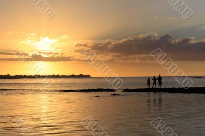 Three young fishermen