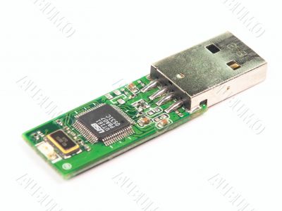 Isolated disassembled USB-card Isolated disassembled USB-card
