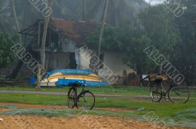 Foggy Morning in the Village in Sri Lanka