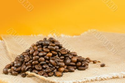 Heap od the roasted coffee beans