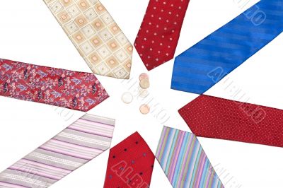 Male ties put around, euro, cent