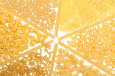 Dry noodle put by background