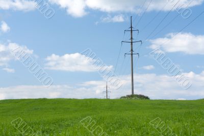 High-tension poles