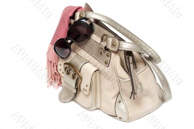 Lady hand-bag in rose charge