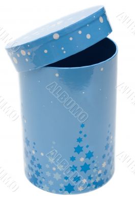 Blue cylindrical small box