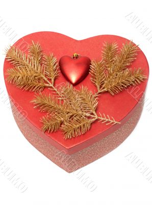 Red box in form heart