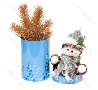 Cristmas toy cylindrical box