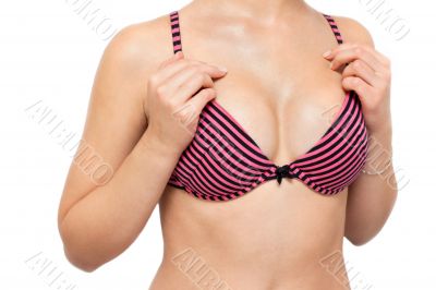 Bust to beautiful girl in bra