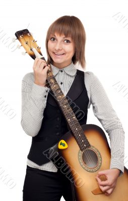 Young girl with guitar